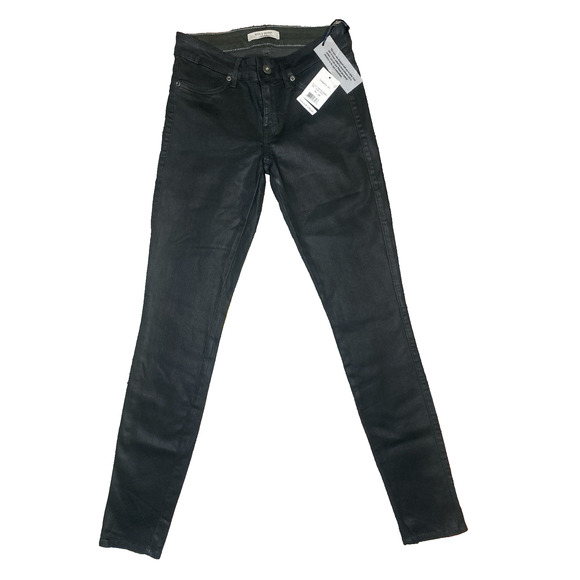 Rich & Skinny Jeans Womens 24 NEW Forest Leather Coated Skinny Pants MSRP $176 - Picture 1 of 9